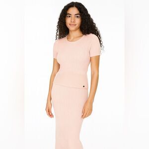 NWOT Guess Pink Ribbed Set